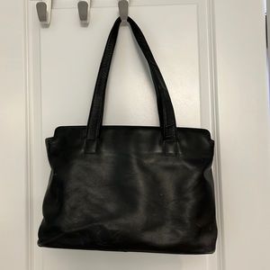 Kenneth Cole black leather work bag.